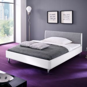 MESH łóżko tapicerowane 140 cm - biały