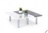 ITAKA set dwóch ław biały / beton
