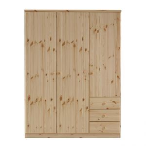 RIBE 3+3 romantyczna szafa sosna naturalna - lite drewno || sosna naturalna