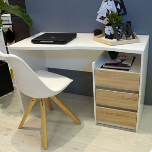 Function biurko białe/dąb sonoma 2S1P