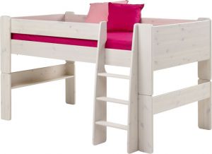 Łóżko piętrowe niskie Steens for kids - sosna biel. szczotkowana