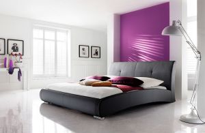 VERONA łóżko tapicerowane 180 cm - 180 cm \ czarny