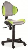 FOTEL OBROTOWY Q-G2 ZIELONO/SZARY