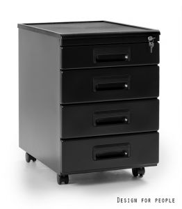 Kontener biurkowy czarny 325-B